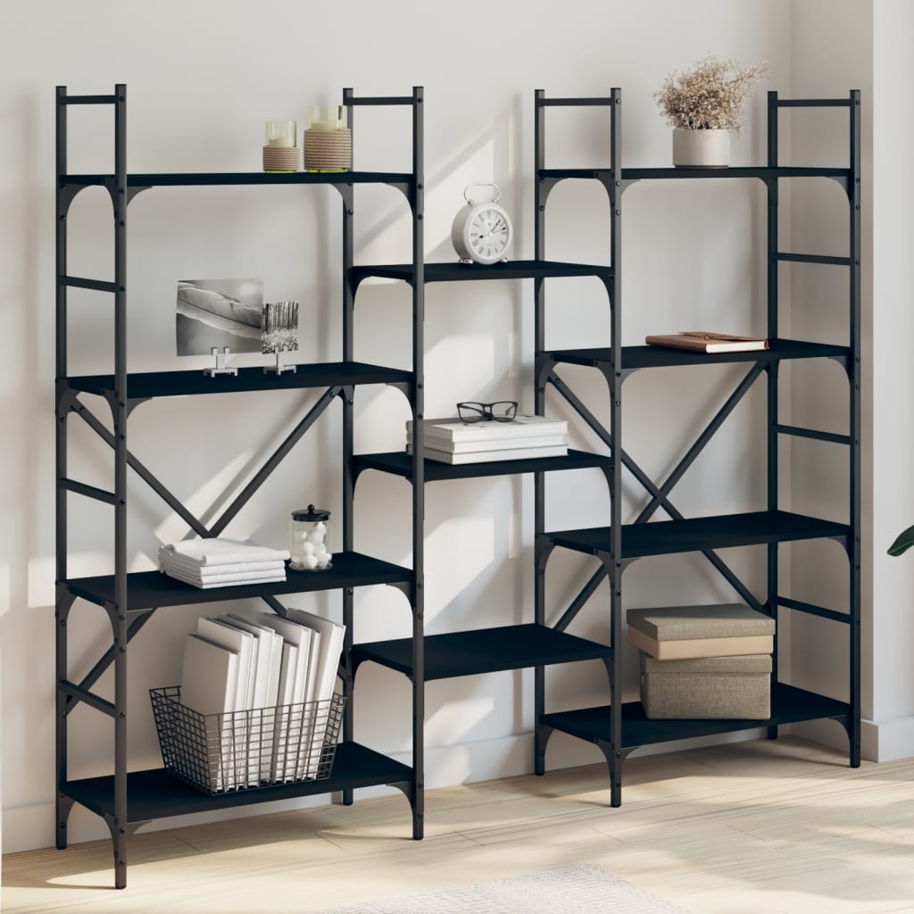 Bookshelf | Black | Engineered Wood | Tall | Bookshelf | Rectangular