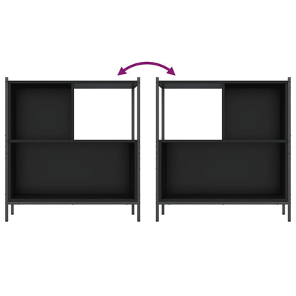 Bookcase Black 72x28x77.5 cm Engineered Wood