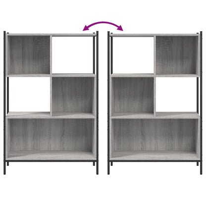 Bookcase Grey Sonoma 72x28x109 cm Engineered Wood