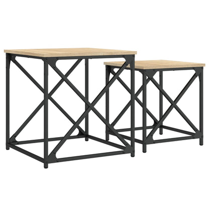 Nesting Coffee Tables 2 pcs Sonoma Oak Engineered Wood