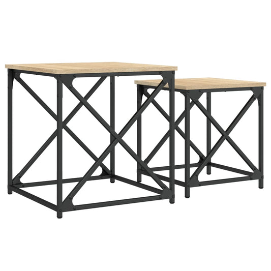 Nesting Coffee Tables 2 pcs Sonoma Oak Engineered Wood