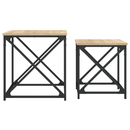 Nesting Coffee Tables 2 pcs Sonoma Oak Engineered Wood