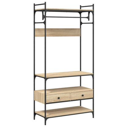 Wardrobe with Drawers Sonoma Oak 89x39x184,5 cm Engineered Wood