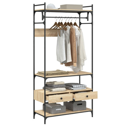 Wardrobe with Drawers Sonoma Oak 89x39x184,5 cm Engineered Wood