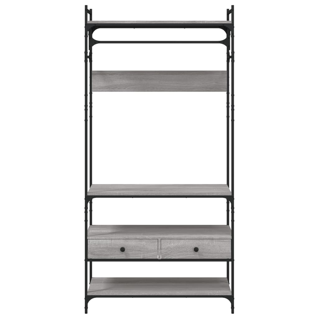 Wardrobe with Drawers Grey Sonoma 89x39x184.5cm Engineered Wood