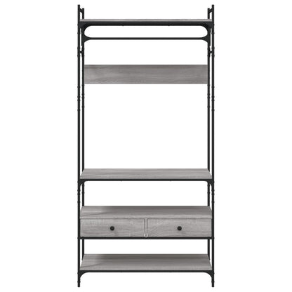 Wardrobe with Drawers Grey Sonoma 89x39x184.5cm Engineered Wood