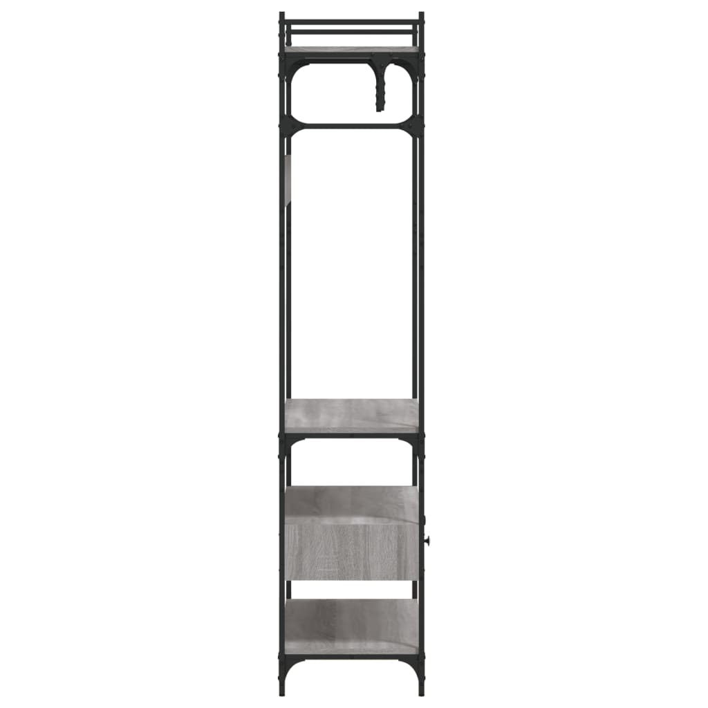 Wardrobe with Drawers Grey Sonoma 89x39x184.5cm Engineered Wood