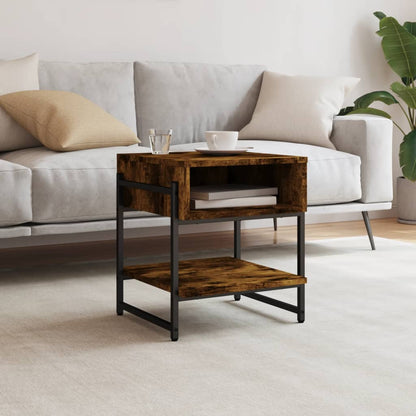 Coffee Table Smoked Oak 40x40x45 cm Engineered Wood