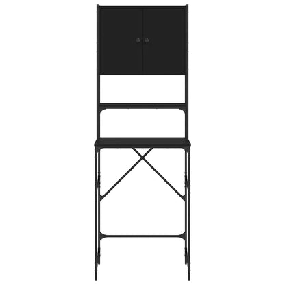 Washing Machine Cabinet Black 68x48.5x194 cm