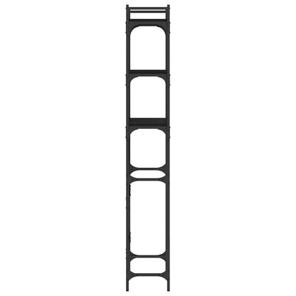 Washing Machine Shelf Black 67x25x163 cm Engineered Wood