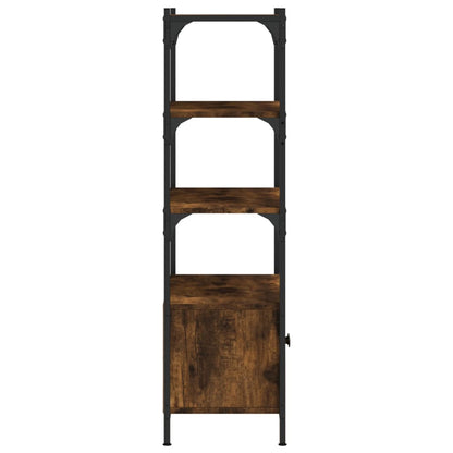 Bookcase 3-Tier Smoked Oak 70x30x109,5 cm Engineered Wood