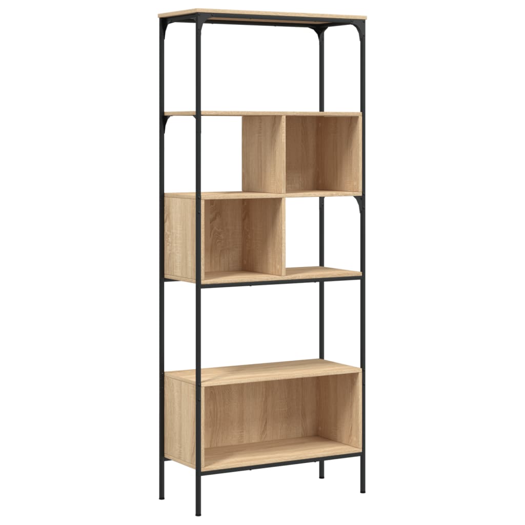 Bookcase 5-Tier Sonoma Oak 76x33x188,5 cm Engineered Wood