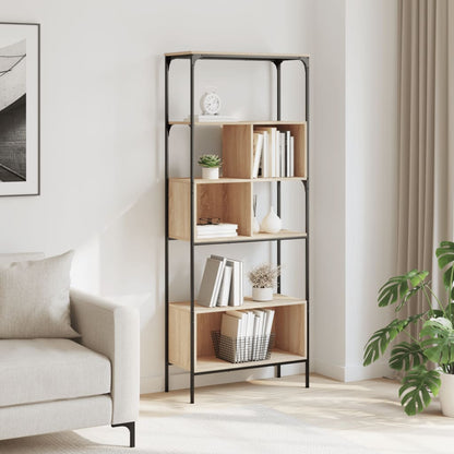 Bookcase 5-Tier Sonoma Oak 76x33x188,5 cm Engineered Wood