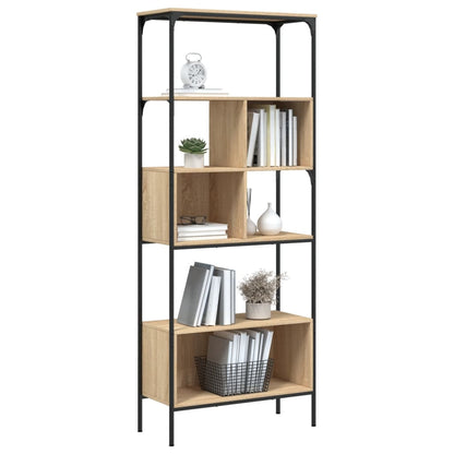 Bookcase 5-Tier Sonoma Oak 76x33x188,5 cm Engineered Wood
