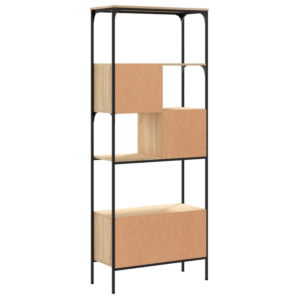 Bookcase 5-Tier Sonoma Oak 76x33x188,5 cm Engineered Wood