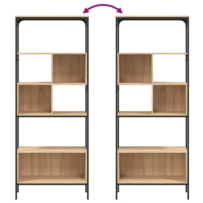 Bookcase 5-Tier Sonoma Oak 76x33x188,5 cm Engineered Wood