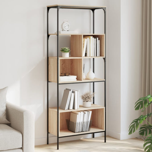 Bookcase 5-Tier Sonoma Oak 76x33x188,5 cm Engineered Wood