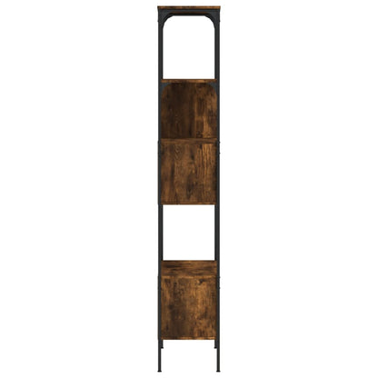 Bookcase 5-Tier Smoked Oak 76x33x188,5 cm Engineered Wood