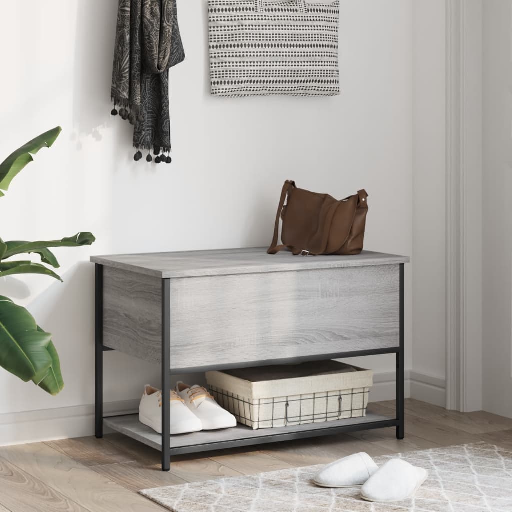Storage Bench Grey Sonoma 70x42,5x47 cm Engineered Wood