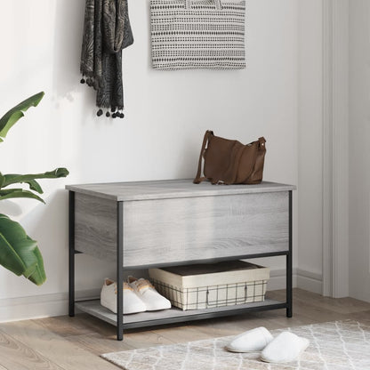 Storage Bench Grey Sonoma 70x42,5x47 cm Engineered Wood