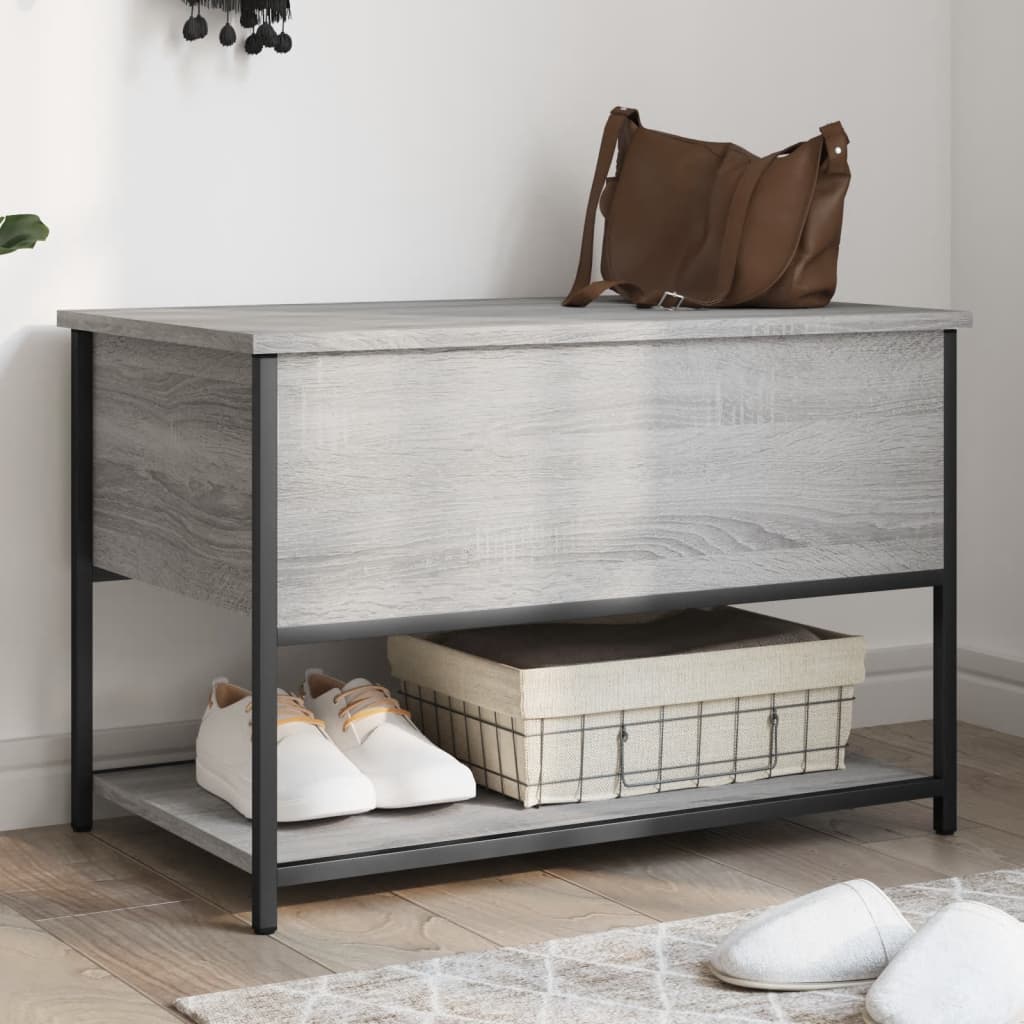 Storage Bench Grey Sonoma 70x42,5x47 cm Engineered Wood