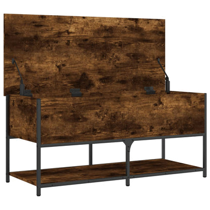 Storage Bench Smoked Oak 100x42,5x47 cm Engineered Wood