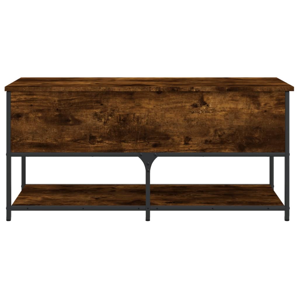 Storage Bench Smoked Oak 100x42,5x47 cm Engineered Wood