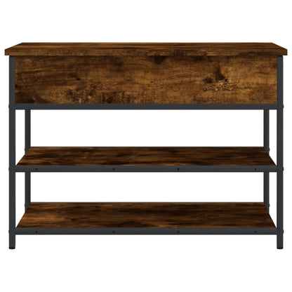 Shoe Bench Smoked Oak 70x42.5x50 cm Engineered Wood