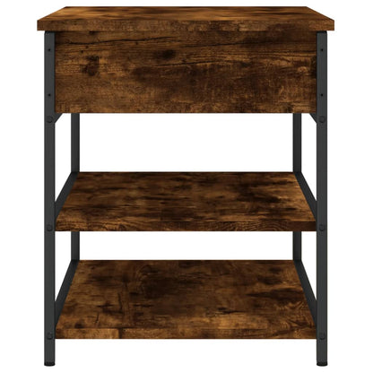 Shoe Bench Smoked Oak 70x42.5x50 cm Engineered Wood