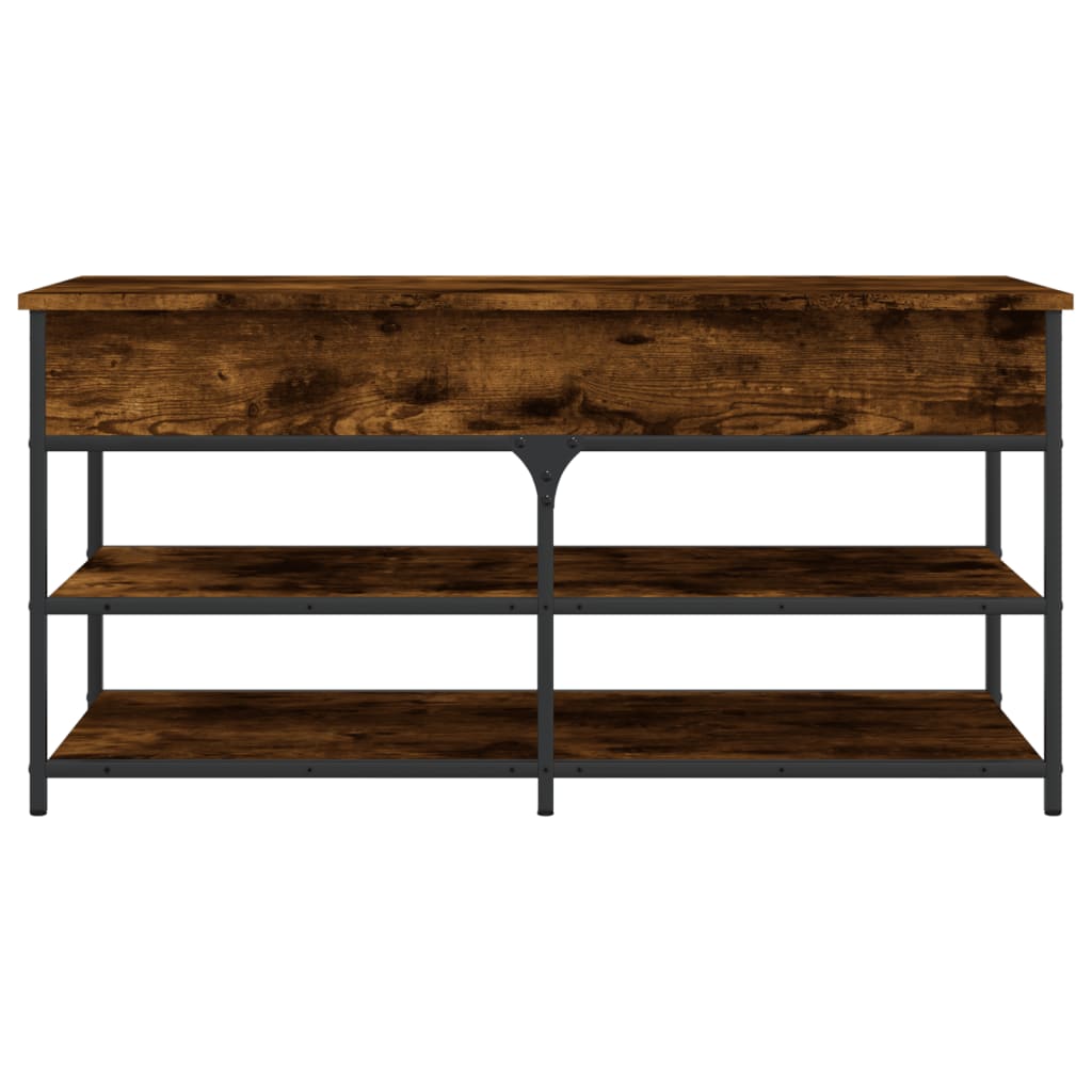 Shoe Bench Smoked Oak 100x42,5x50 cm Engineered Wood