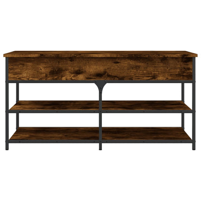 Shoe Bench Smoked Oak 100x42,5x50 cm Engineered Wood