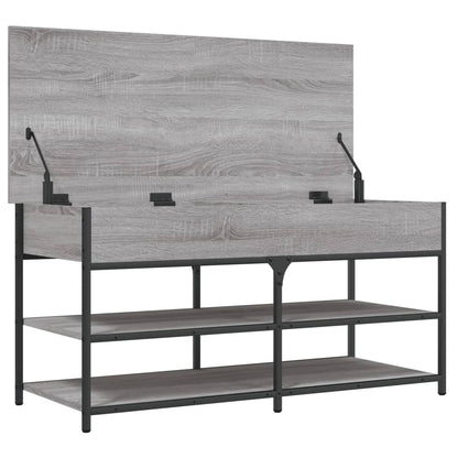 Shoe Bench Grey Sonoma 100x42,5x50 cm Engineered Wood