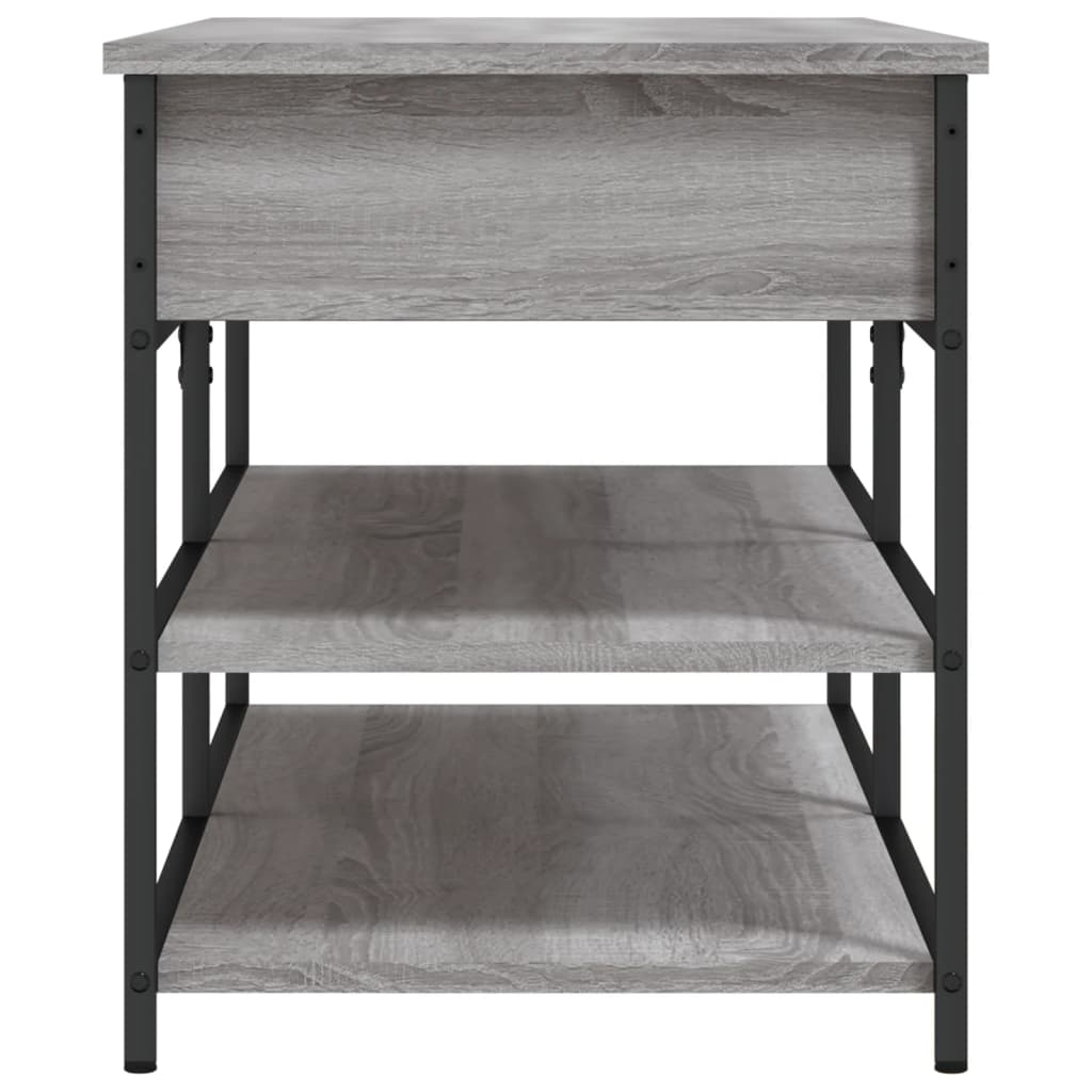 Shoe Bench Grey Sonoma 100x42,5x50 cm Engineered Wood
