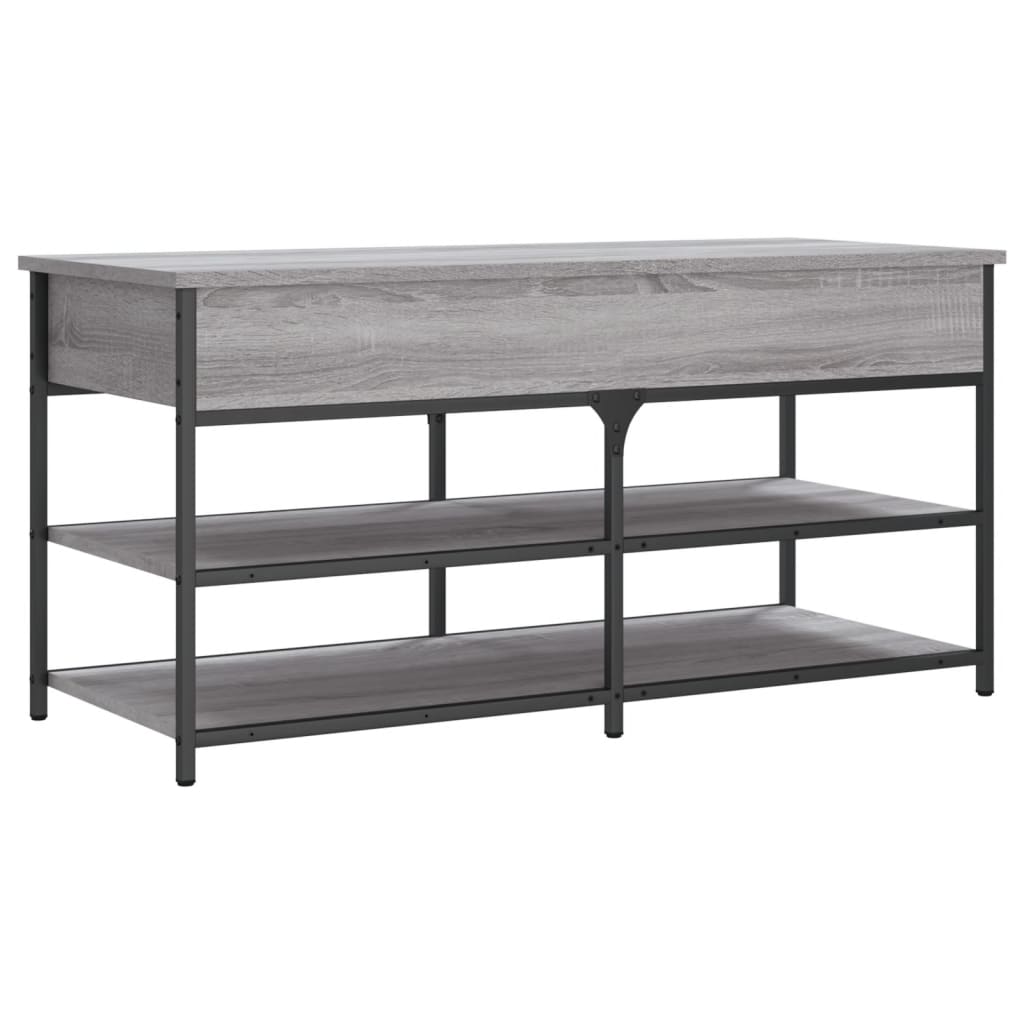Shoe Bench Grey Sonoma 100x42,5x50 cm Engineered Wood