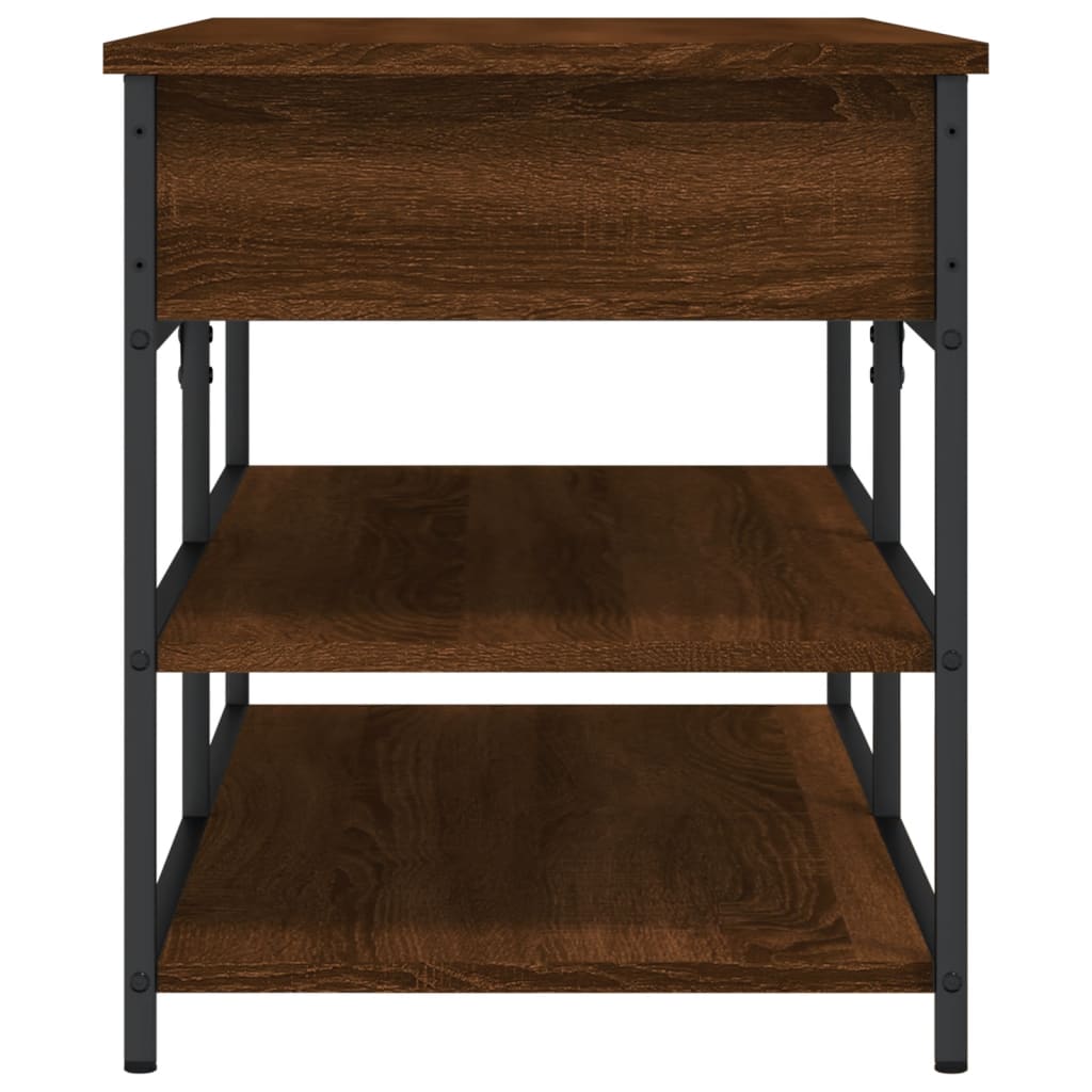 Shoe Bench Brown Oak 100x42,5x50 cm Engineered Wood
