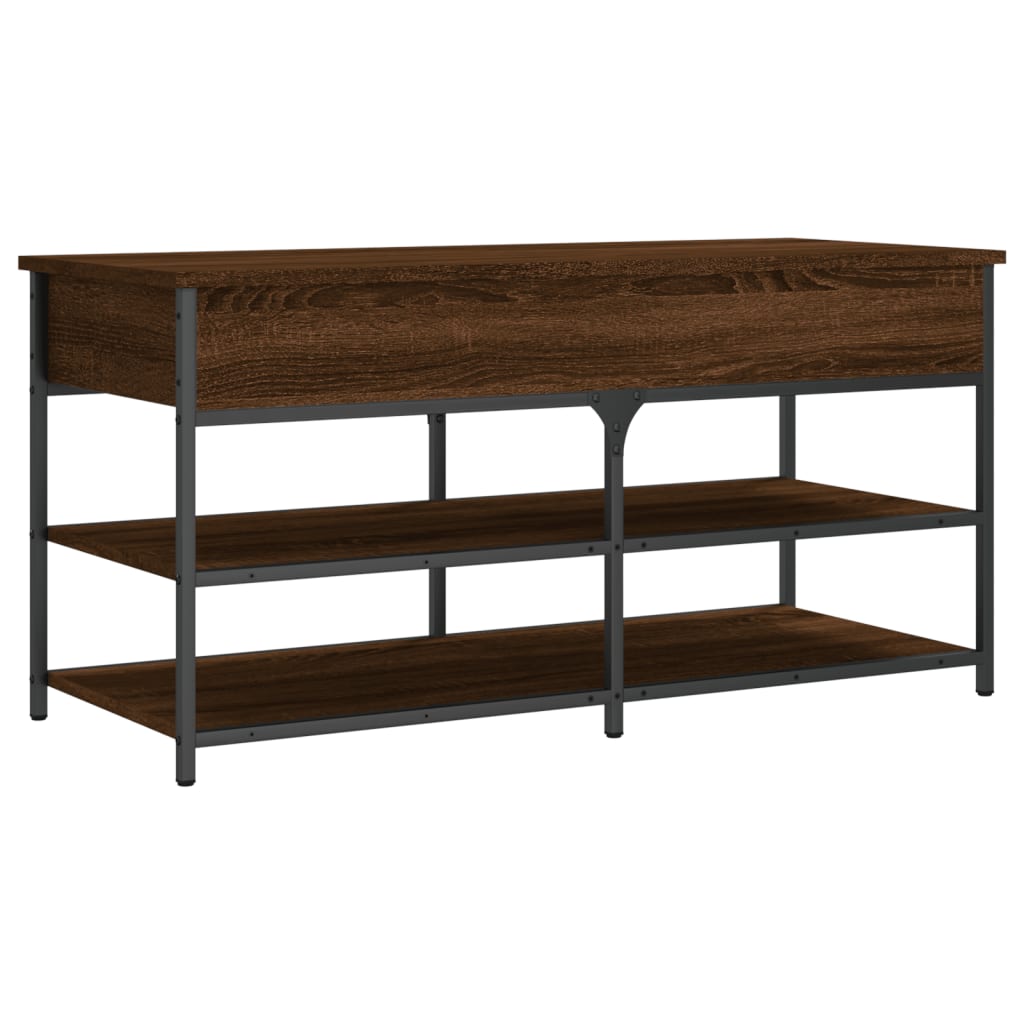 Shoe Bench Brown Oak 100x42,5x50 cm Engineered Wood