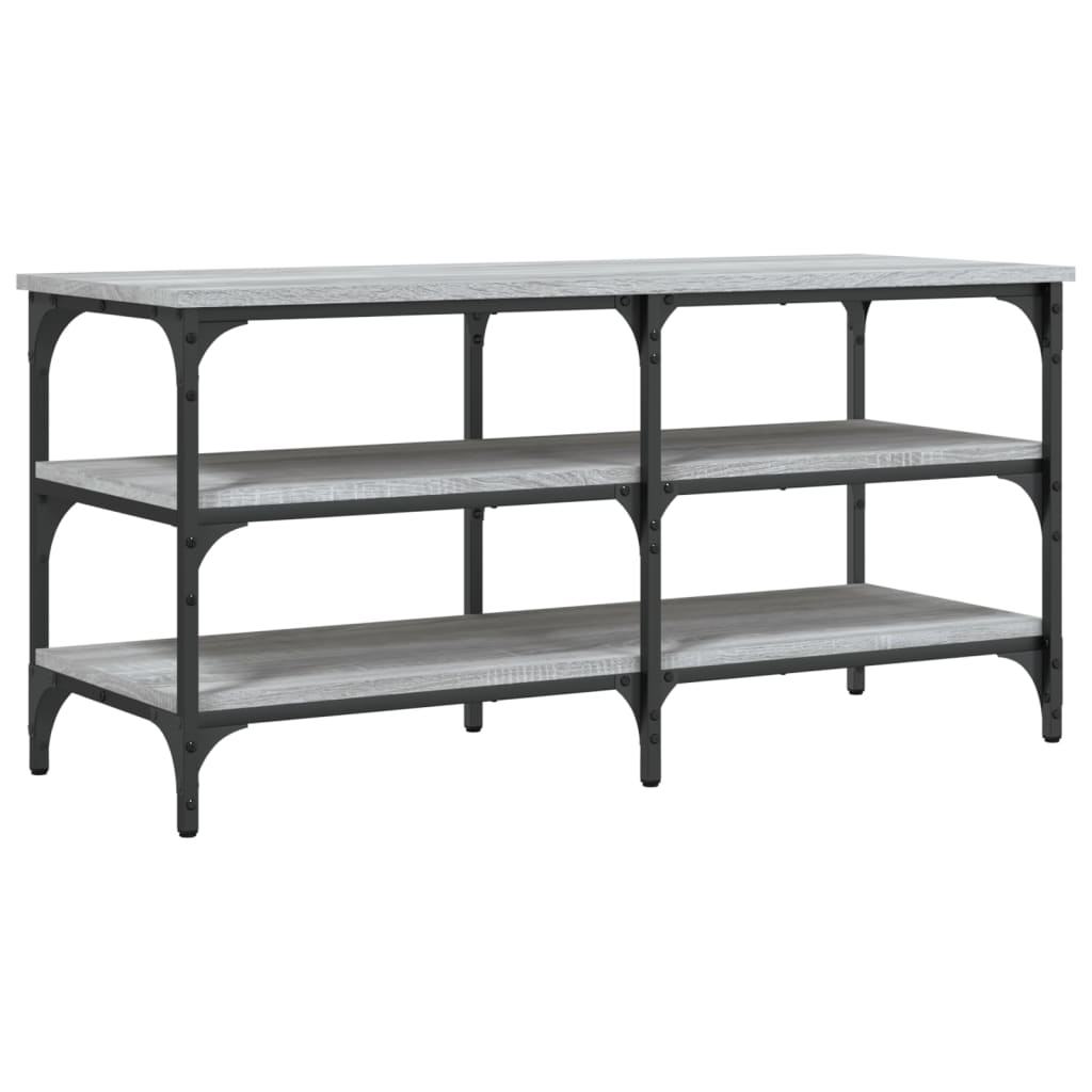 Shoe Bench Grey Sonoma 100x38,5x49 cm Engineered Wood