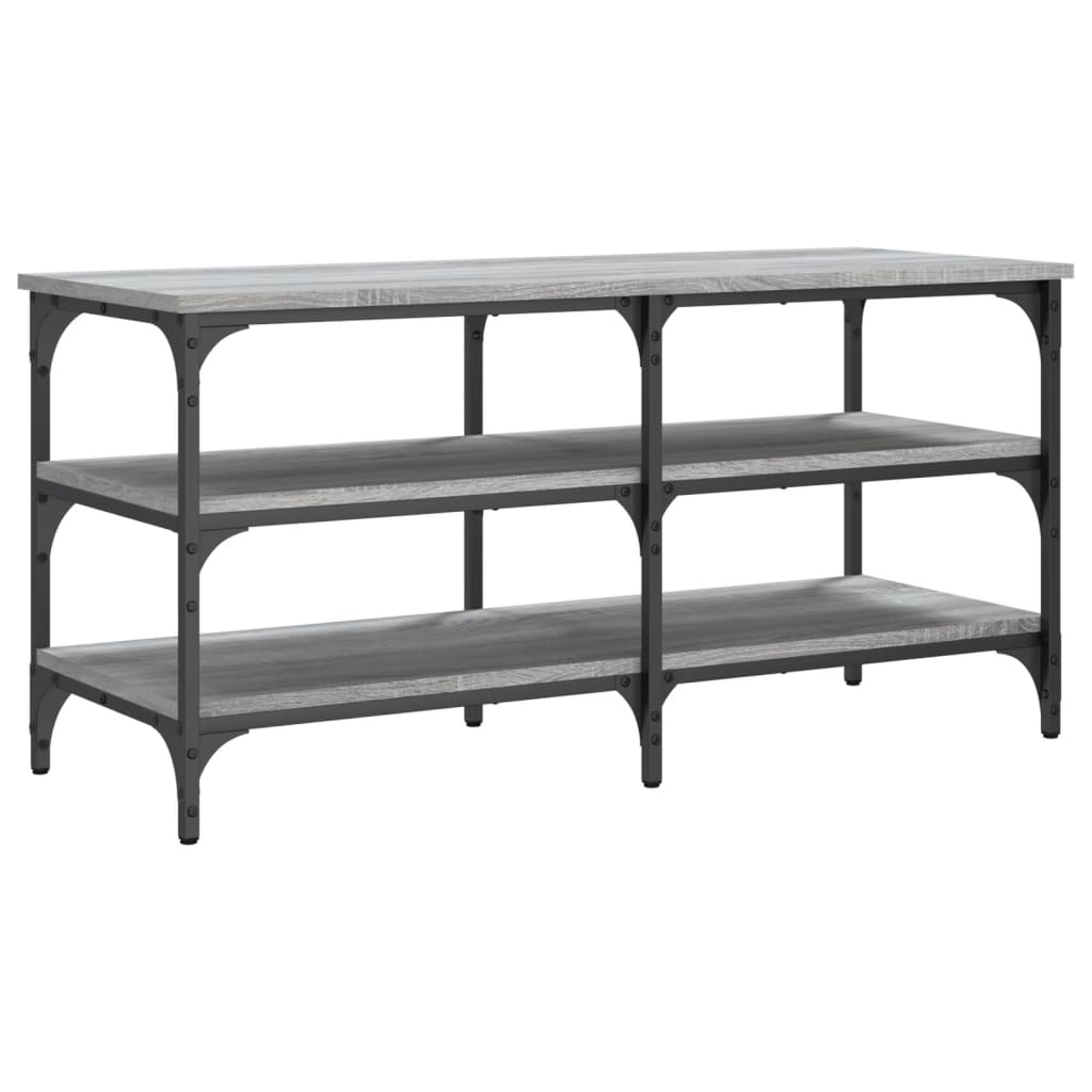 Shoe Bench Grey Sonoma 100x38,5x49 cm Engineered Wood