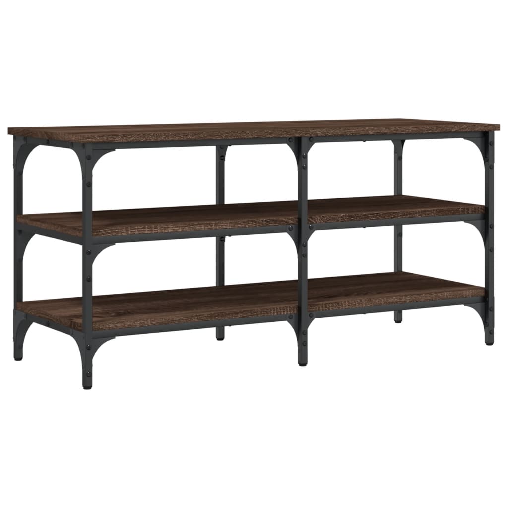 Shoe Bench Brown Oak 100x38,5x49 cm Engineered Wood