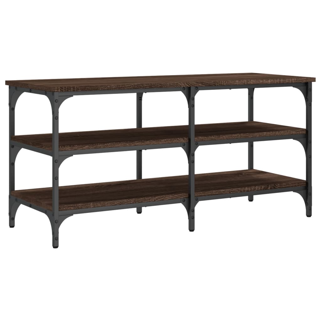 Shoe Bench Brown Oak 100x38,5x49 cm Engineered Wood