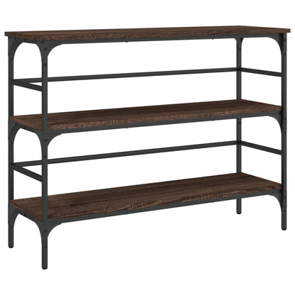Console Table Brown Oak 100x32x75 cm Engineered Wood