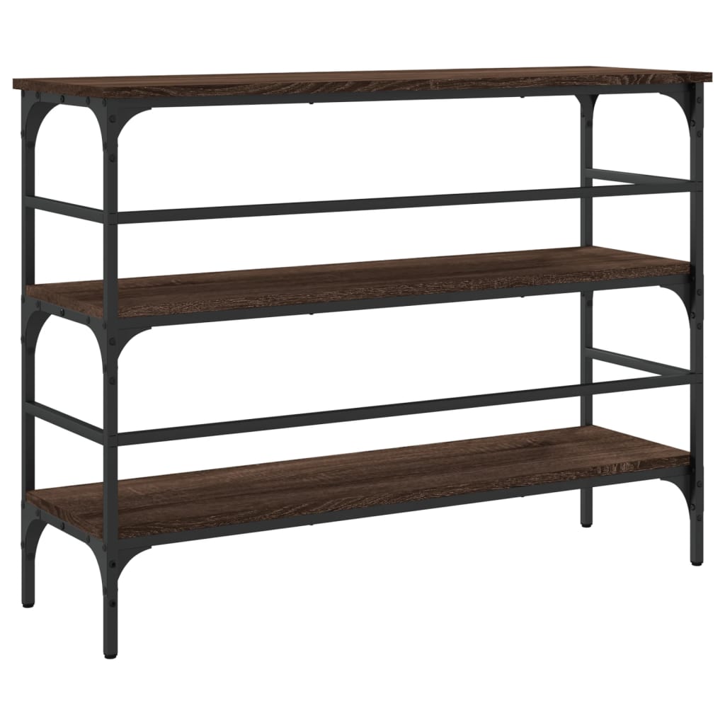Console Table Brown Oak 100x32x75 cm Engineered Wood
