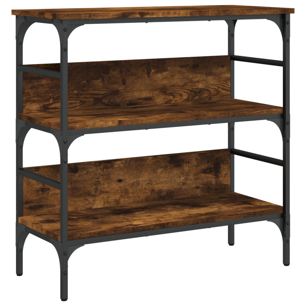 Console Table Smoked Oak 75x32x75 cm Engineered Wood