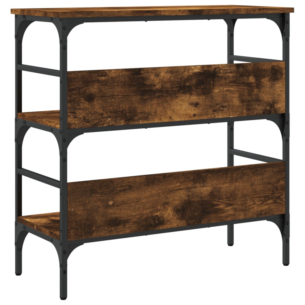 Console Table Smoked Oak 75x32x75 cm Engineered Wood