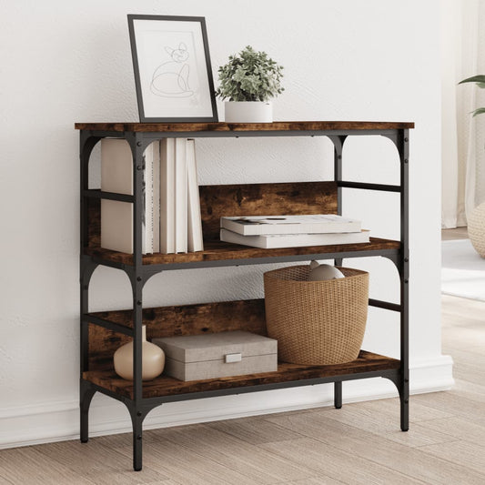 Console Table Smoked Oak 75x32x75 cm Engineered Wood