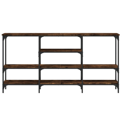 Console Table Smoked Oak 160x29x80 cm Engineered Wood
