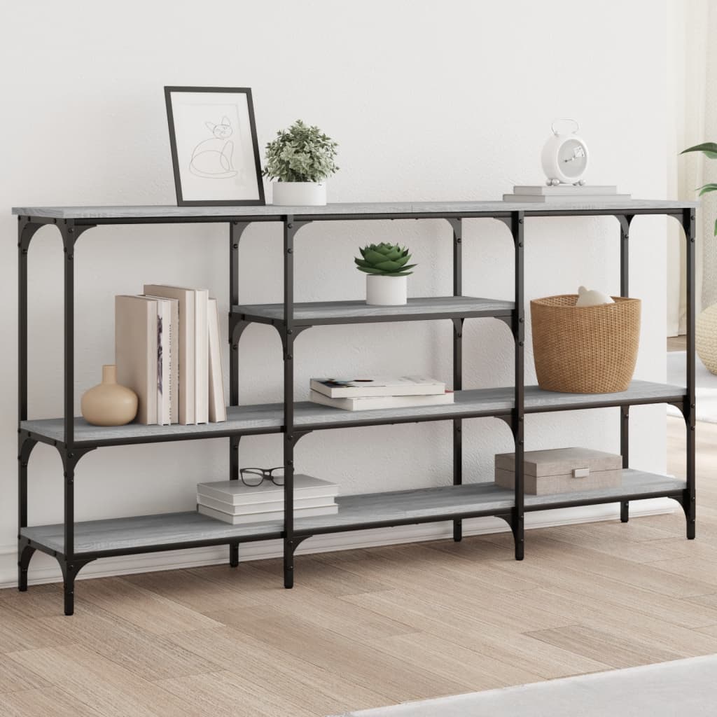 Console Table Grey Sonoma 160x29x80 cm Engineered Wood