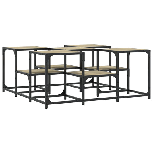 Coffee Table Sonoma Oak 91x91x40 cm Engineered Wood