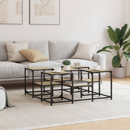 Coffee Table Sonoma Oak 91x91x40 cm Engineered Wood
