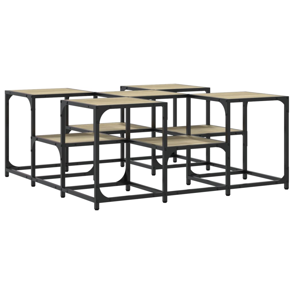Coffee Table Sonoma Oak 91x91x40 cm Engineered Wood